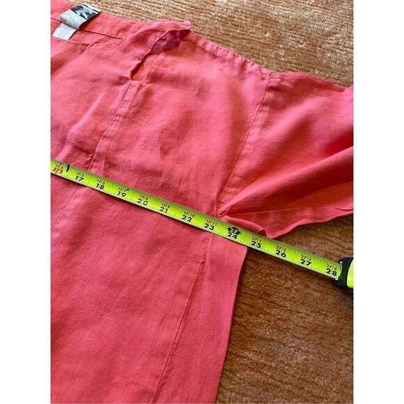 Vintage MATCH POINT Linen Shirt Tunic Pink S - Picture 4 of 8